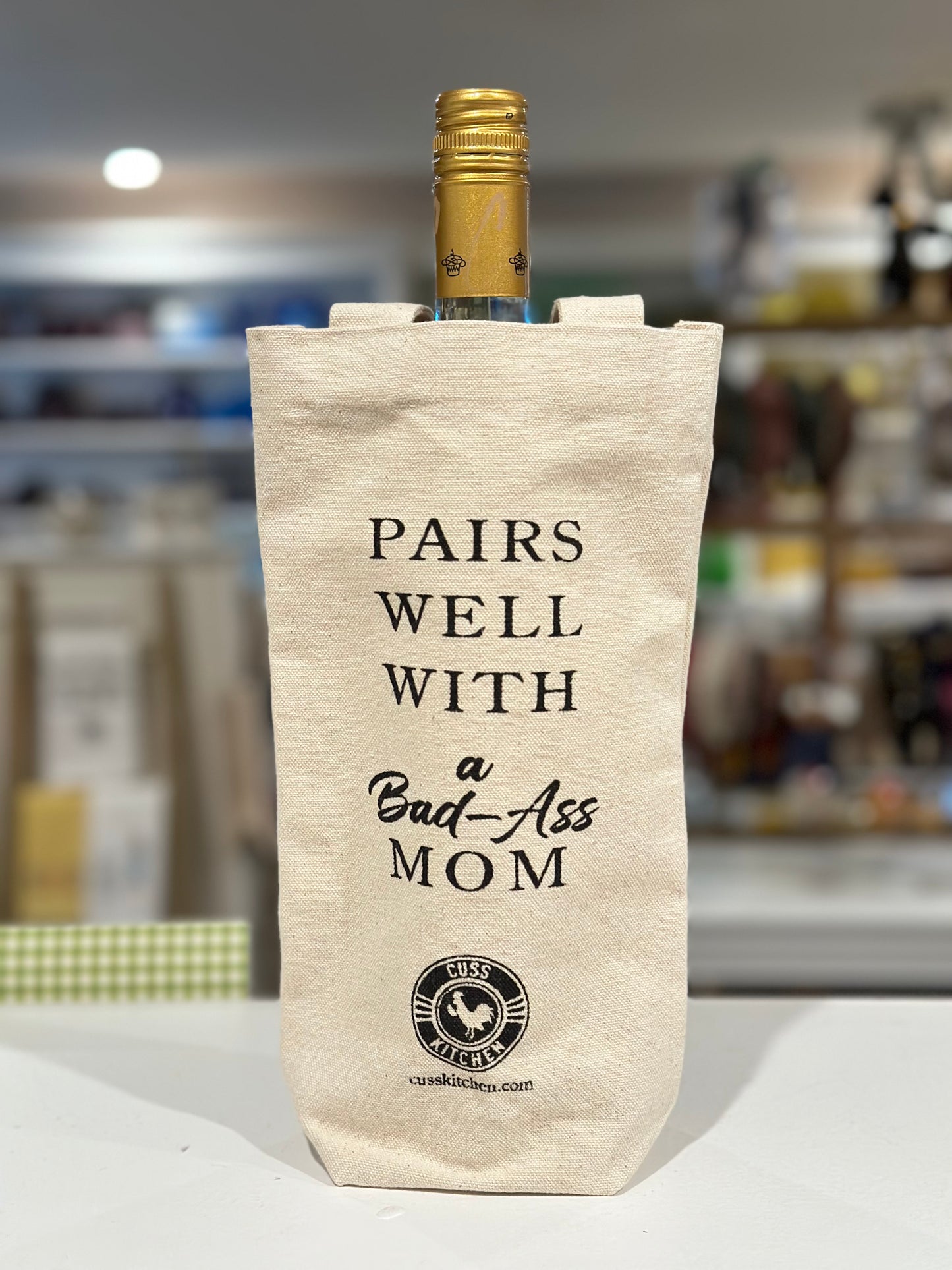 Funny Canvas Fabric Wine Gift Bag