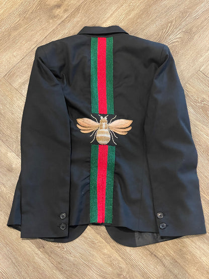 Custom Blazer W/ 3D Bee & Green/Red Stripe