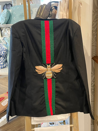 Custom Blazer W/ 3D Bee & Green/Red Stripe