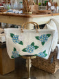 Hydrangea Tote W/ Bamboo Handles