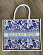 Blue Pagoda Large Beaded Tote