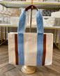 Solid Stripe Canvas Tote