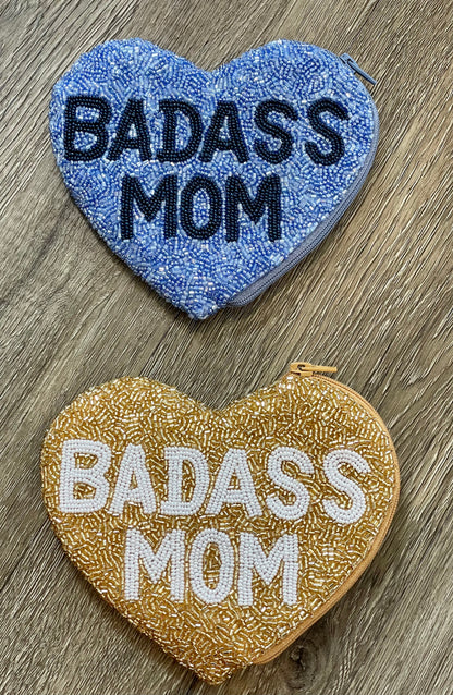 Badass Mom Heart Shape Coin Purse