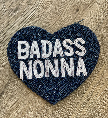 Badass Nonna Heart Shape Coin Purse