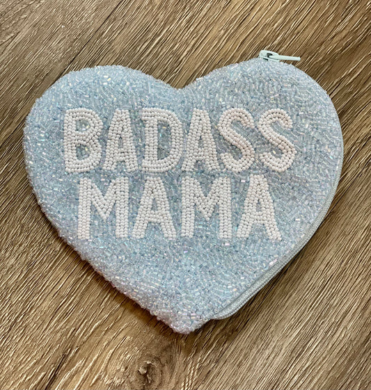 Badass Mama Heart Shape Coin Purse