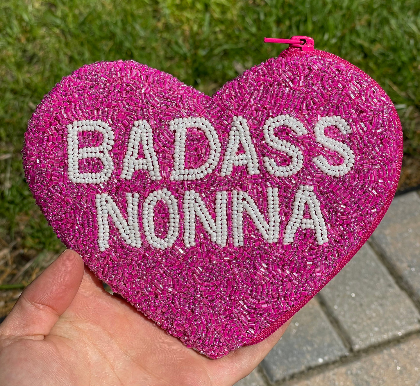 Badass Nonna Heart Shape Coin Purse