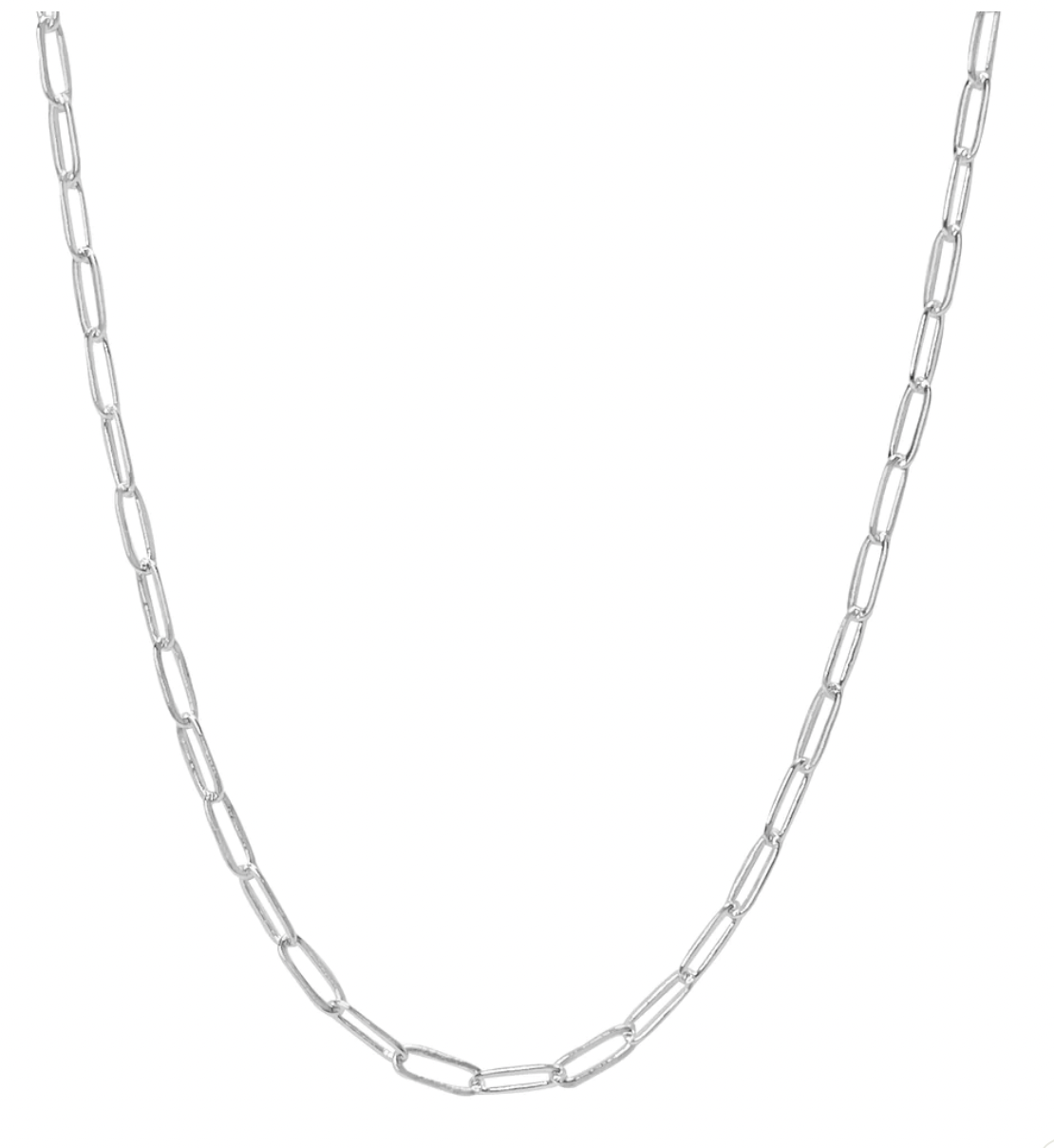 White Gold 18" Chain Necklace