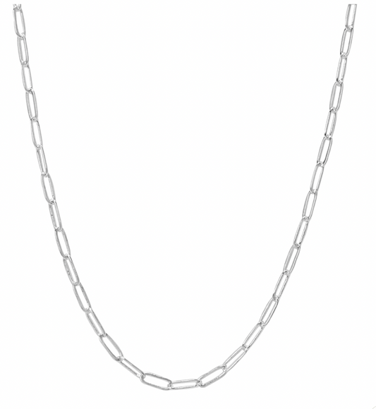 White Gold 20" Chain Necklace