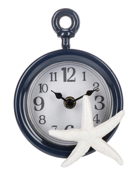 Round Desk Clock with Starfish