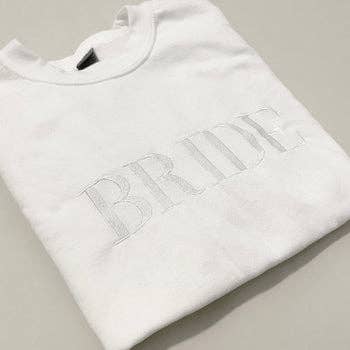 White Bride Embroidered Sweatshirt