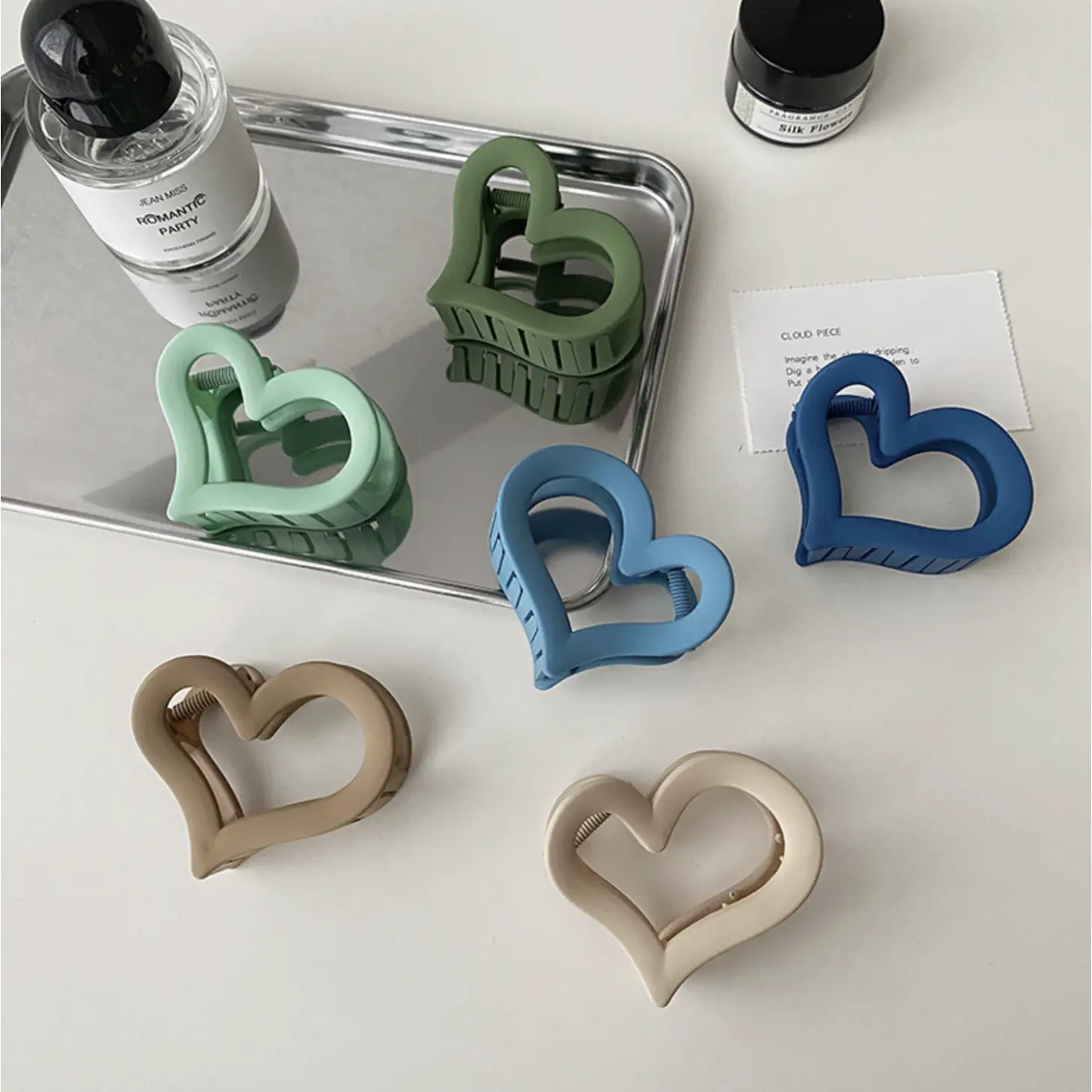 Heart Shape Matte Hair Clips