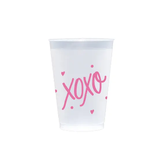 Valentine's Day XOXO Frosted Cups – The Cupboard Shop NJ