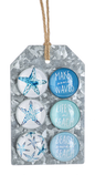 Starfish & Beach Magnets, Set of 6