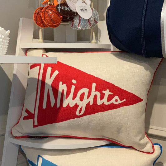 Red Knights Team Pennant Pillow
