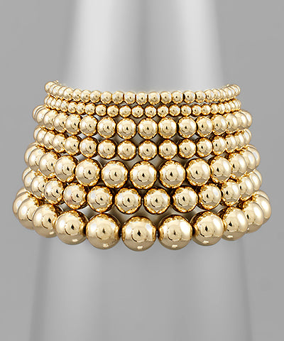 7 Row Metal Ball Bracelet