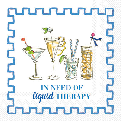 Liquid Therapy Rosanne Beck Paper Cocktail Napkin Pack of 20