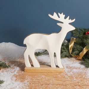 Mango Wood & Enamel Reindeer, Large