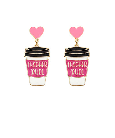 TEACHER FUEL Coffee Earrings