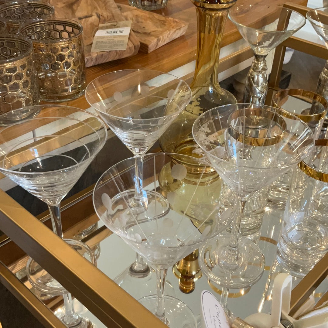 Whimsical Martini Glasses, Set of 4
