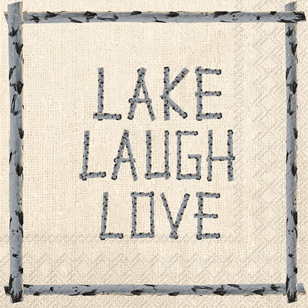 Lake Laugh Love Paper Napkins