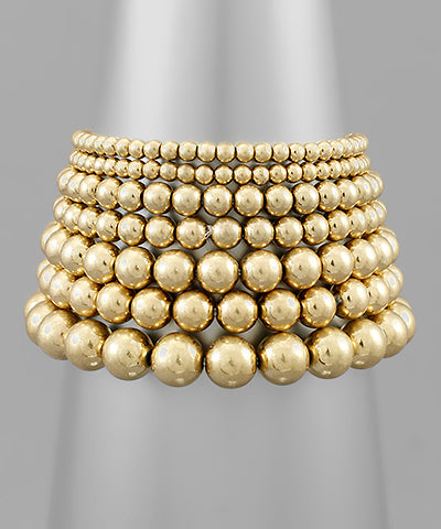 7 Row Metal Ball Bracelet