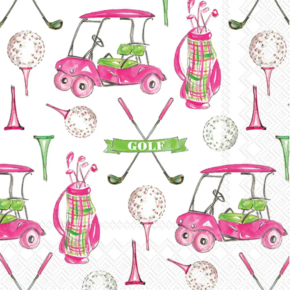 Girly Golf Rosanne Beck Paper Cocktail Napkin Pack of 20