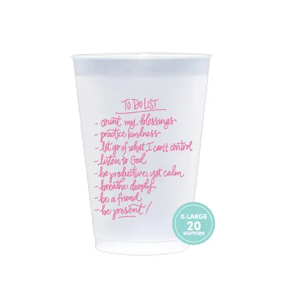 To-Do List Frosted Cups
