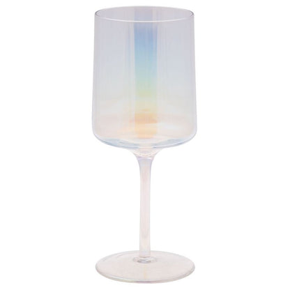 MID CENTURY WINE GLASS  IRIDESCENT (S21)