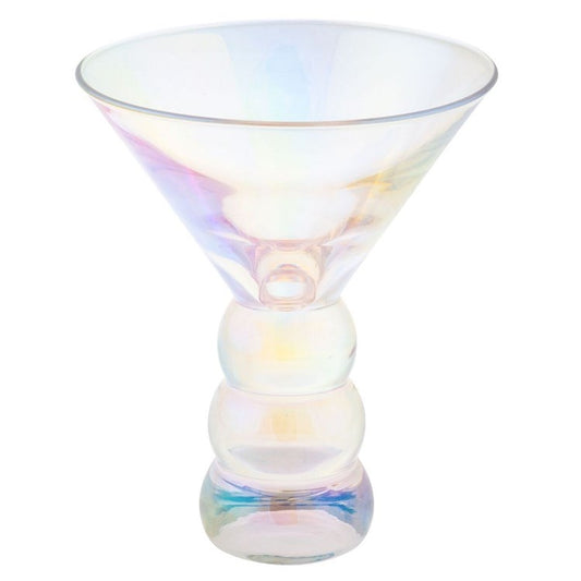 LEXI MARTINI GLASS  CLEAR IRIDESCENT (S21)