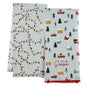 FLOUR SACK TEA TOWELS W/ CHARM  S/2 TIS THE SEASON (H22)