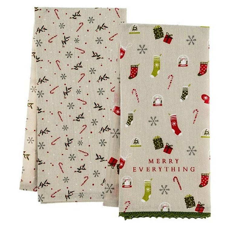 Holiday Tea Towels, Set of 2