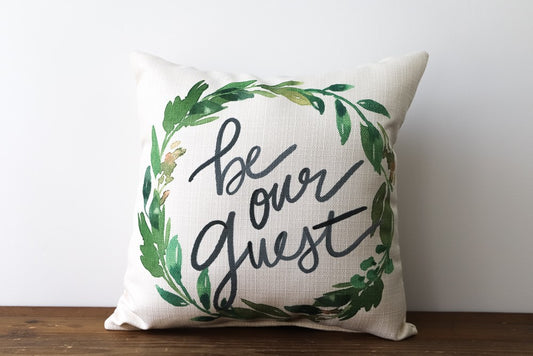 Be Our Guest Wreath Pillow