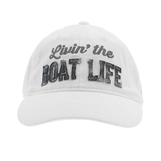 WP - Boat Life - White Adjustable Hat